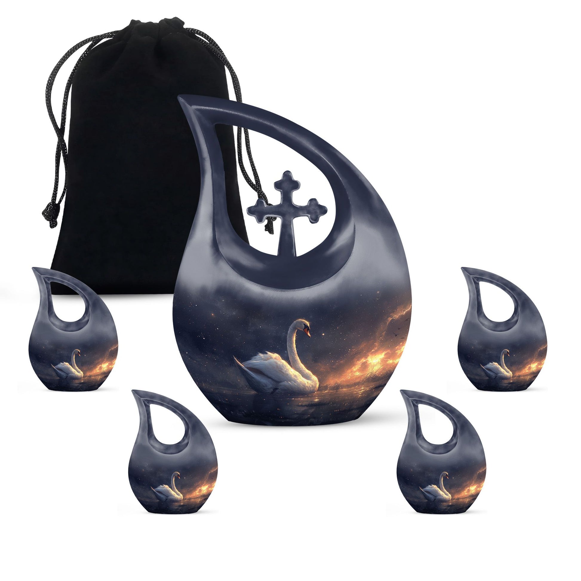 Swan Urns For Ashes - Ashes Keepsake For Men