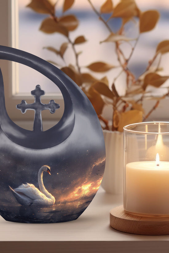 Swan Urns For Ashes - Ashes Keepsake For Men