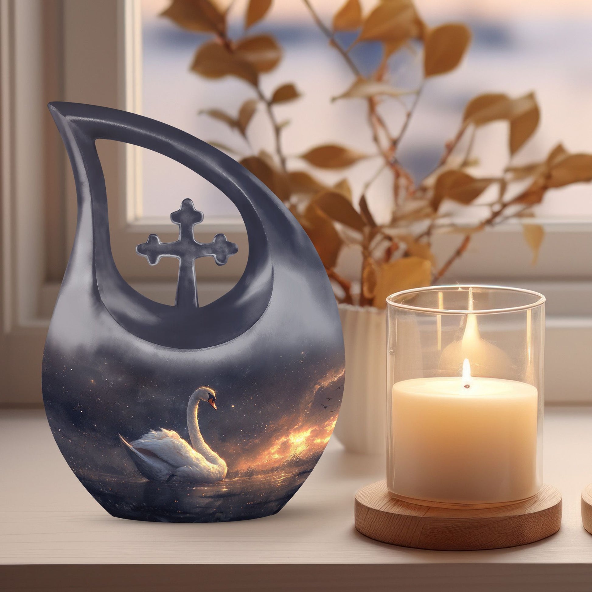Swan Urns For Ashes - Ashes Keepsake For Men
