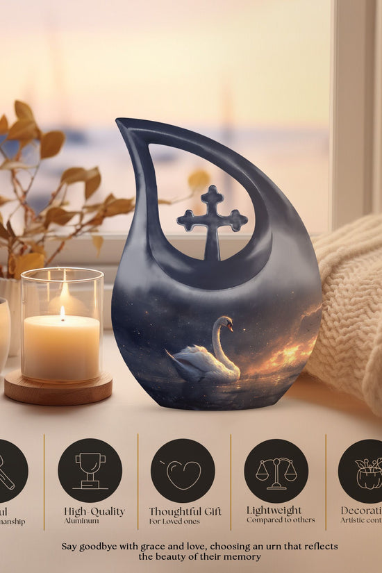 Swan Urns For Ashes - Ashes Keepsake For Men