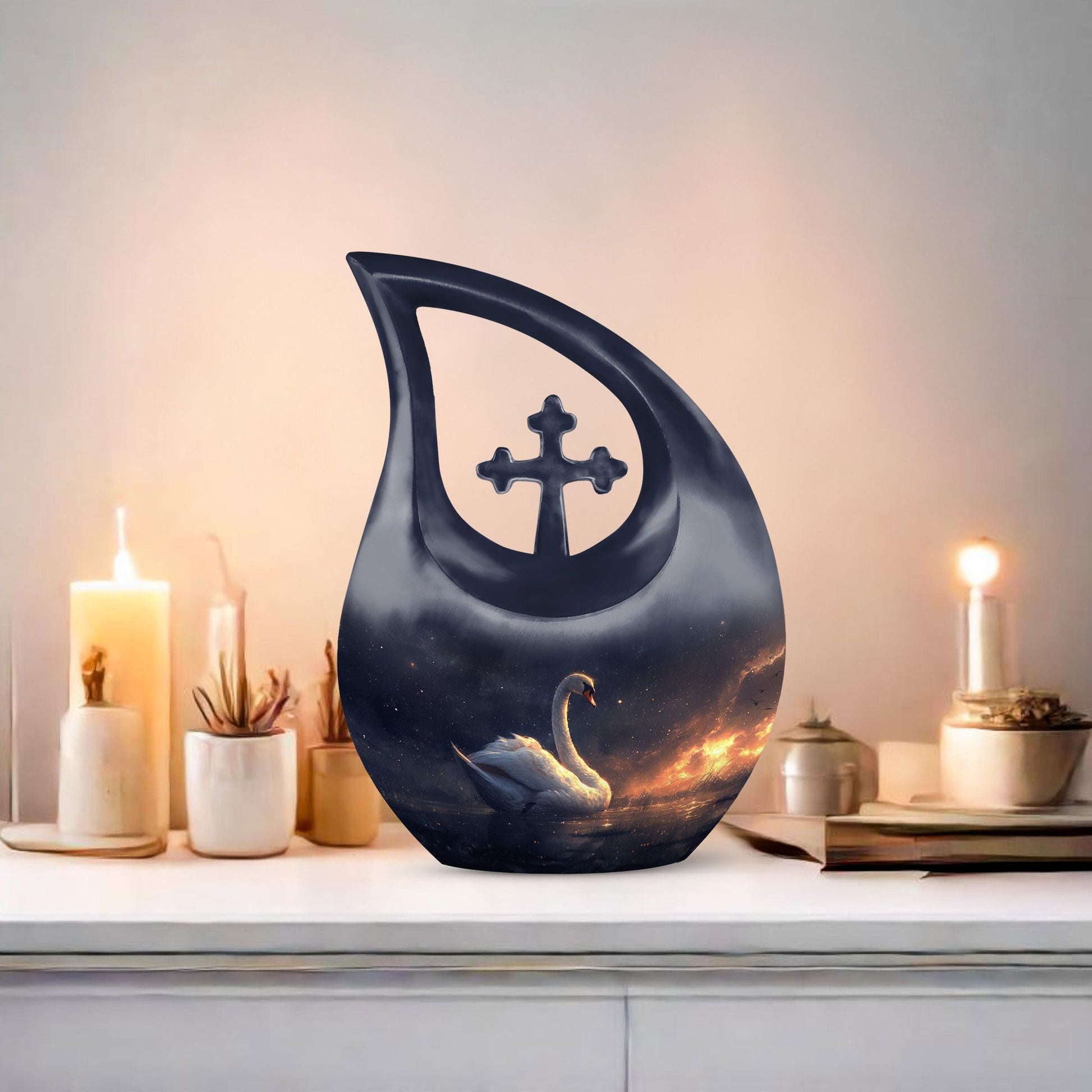 Swan Urns For Ashes - Ashes Keepsake For Men
