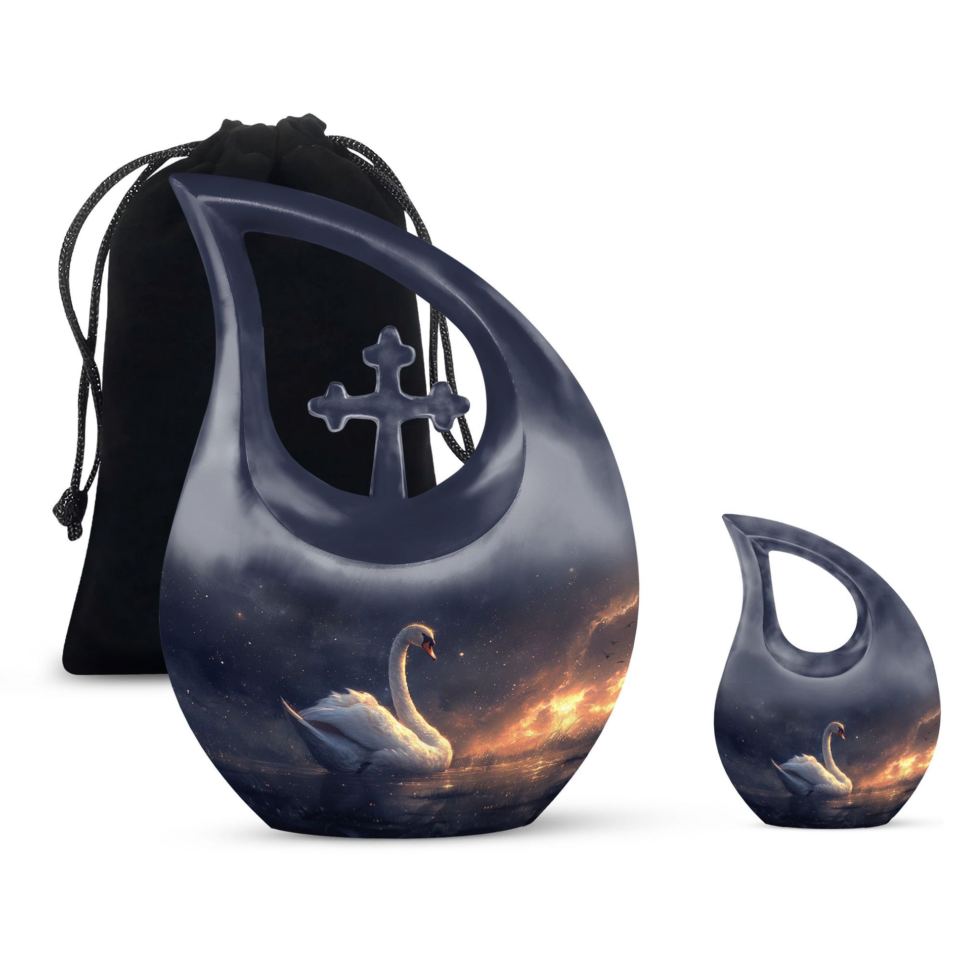 Swan Urns For Ashes - Ashes Keepsake For Men