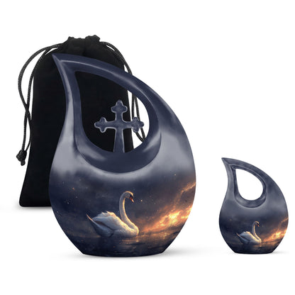 Swan Urns For Ashes - Ashes Keepsake For Men