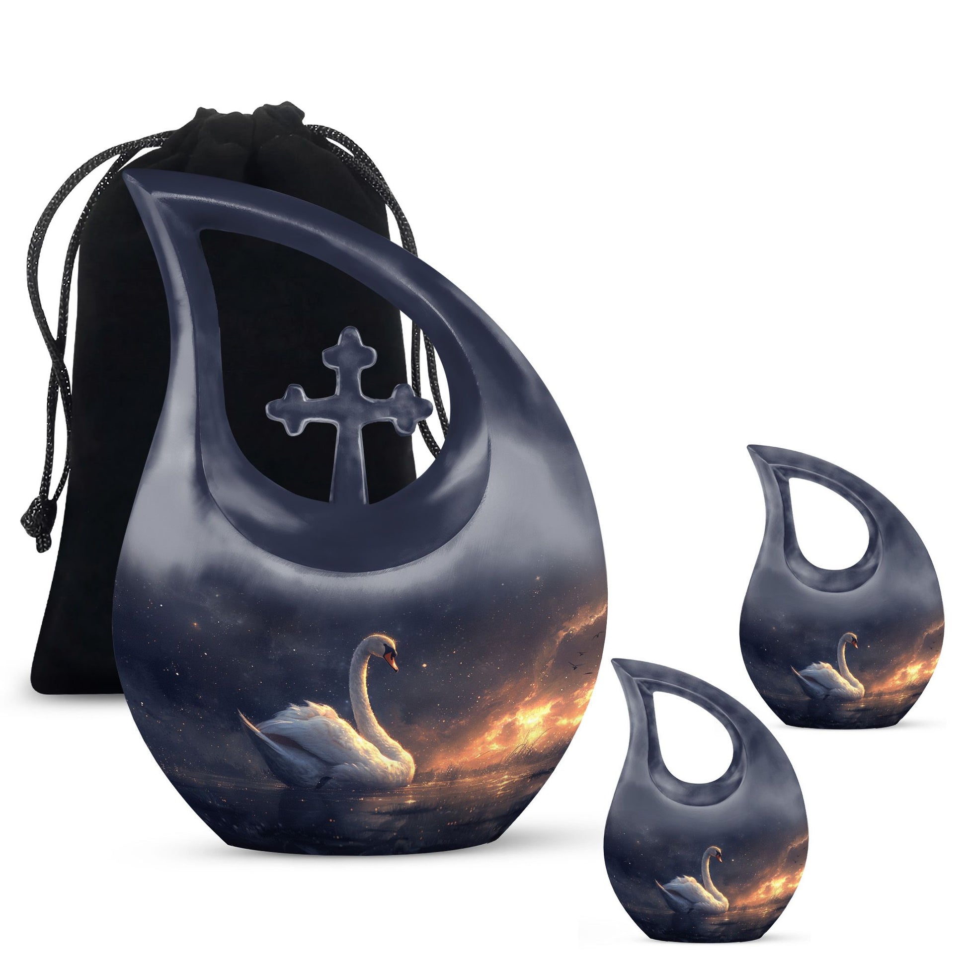 Swan Urns For Ashes - Ashes Keepsake For Men