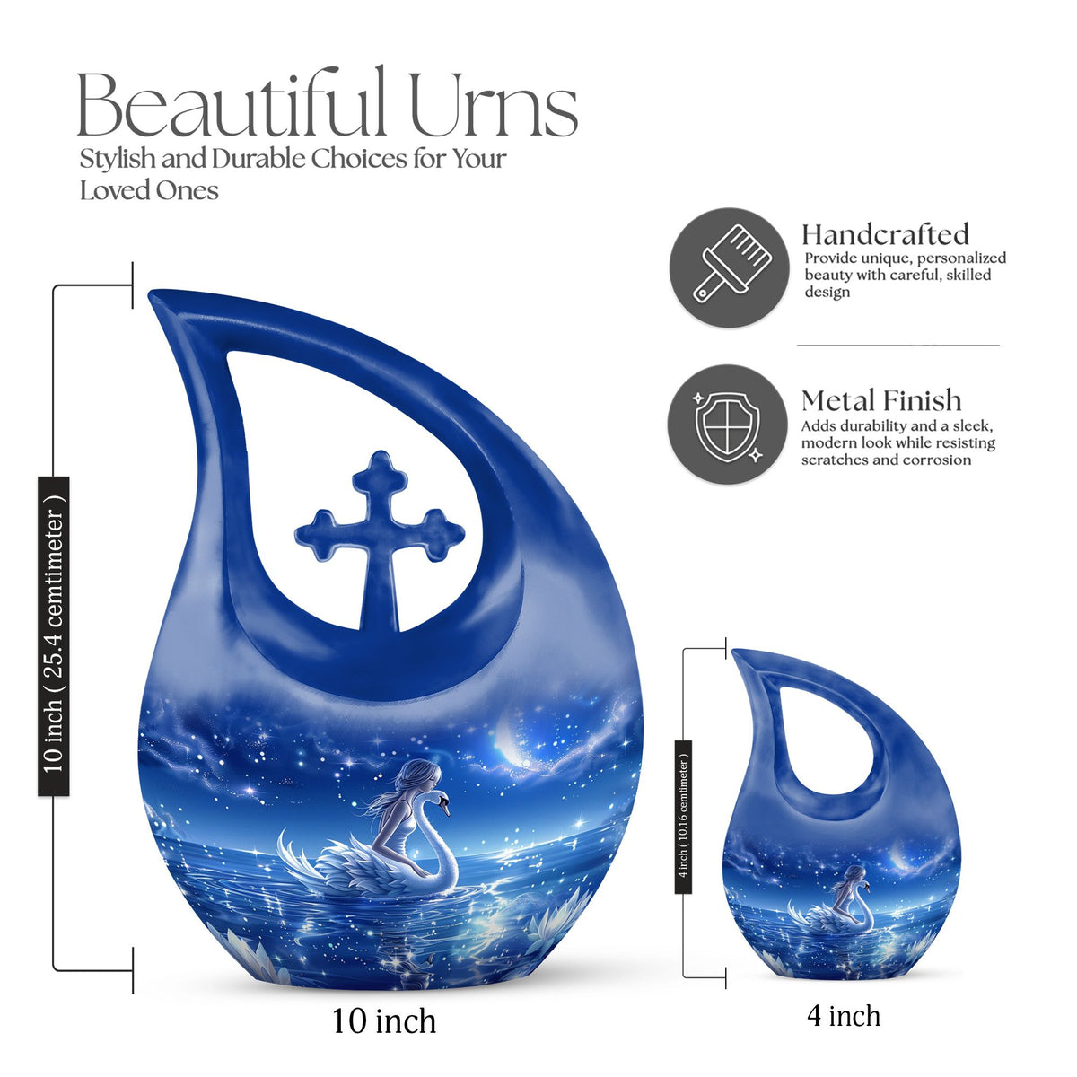 Swan Urns For Ashes - Mini Urn For Ashes For Women