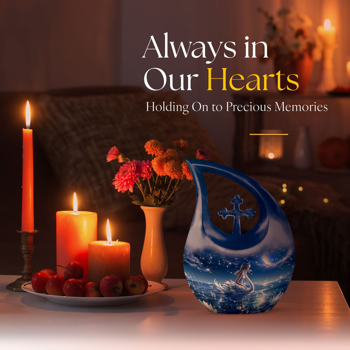 Swan Urns For Ashes - Mini Urn For Ashes For Women