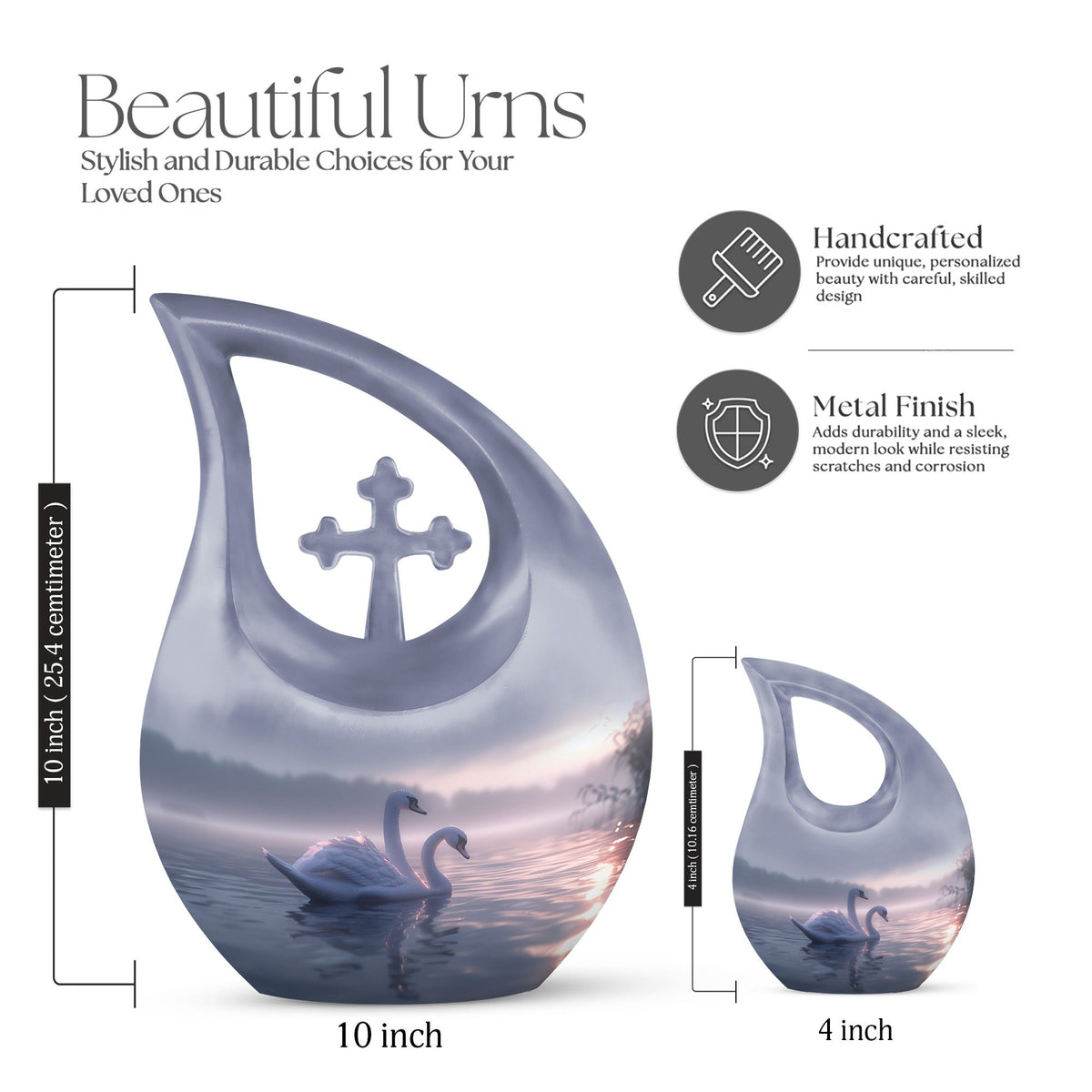 Swan Urns For Ashes - Urn For Women & Men