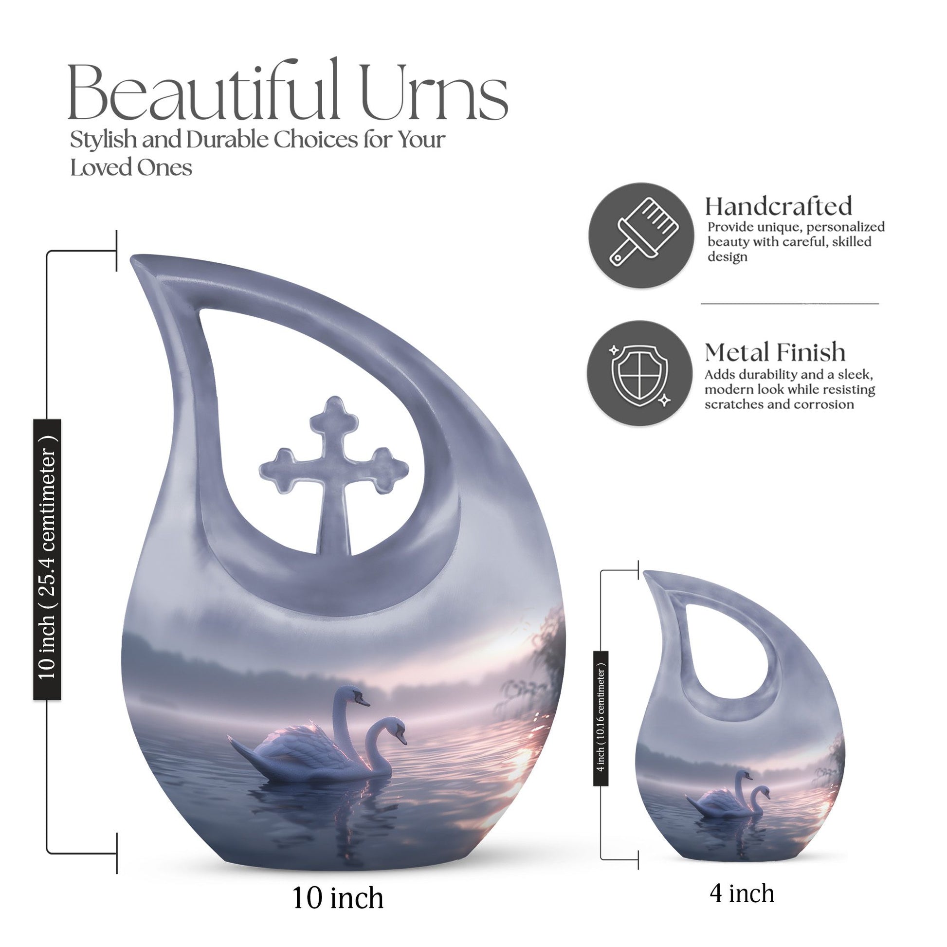 Swan Urns For Ashes - Urn For Women & Men