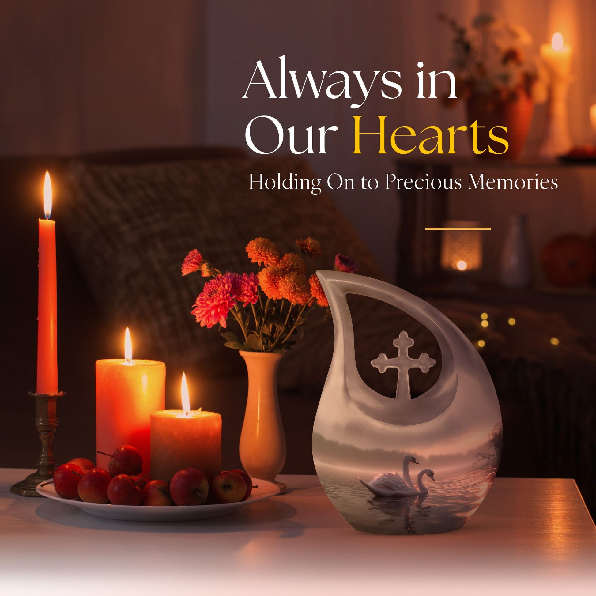Swan Urns For Ashes - Urn For Women & Men