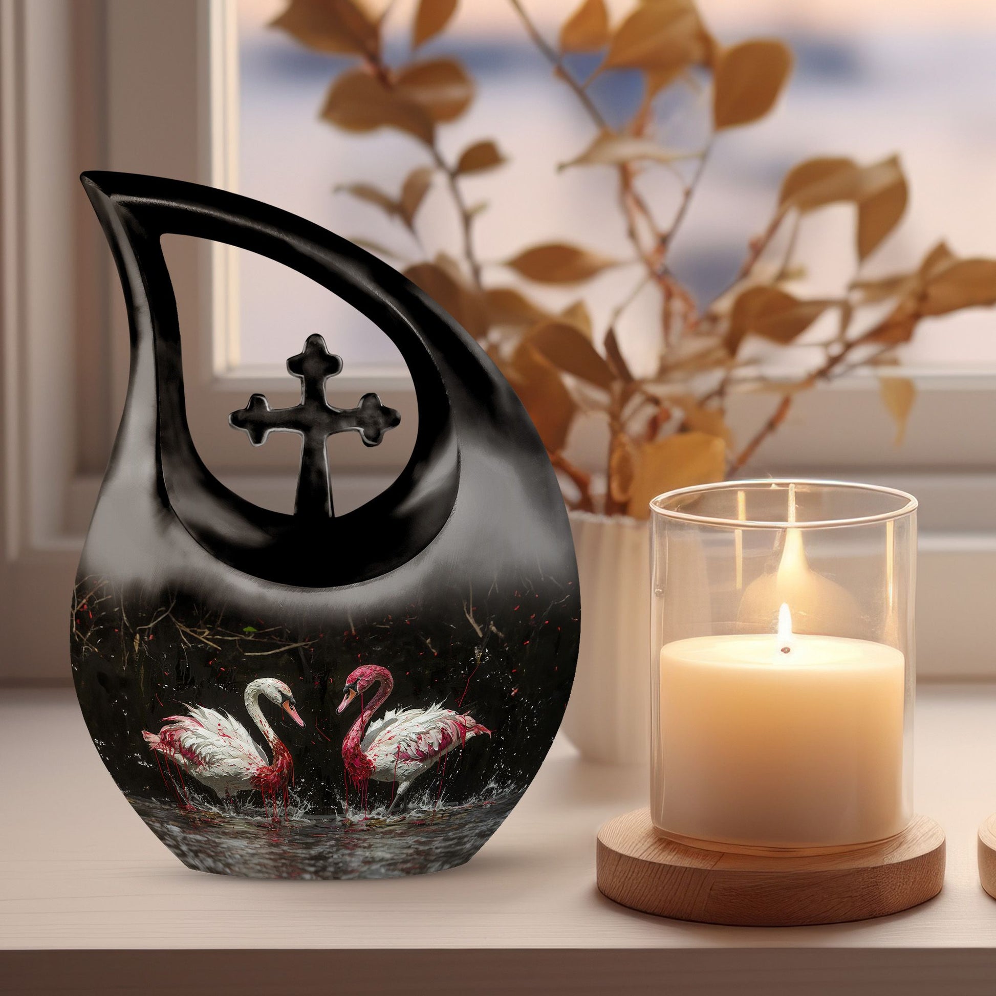 Swan Urns For Ashes - Small Urns For Human Ashes Women Keepsake