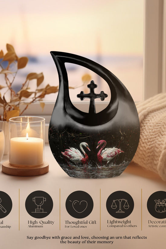 Swan Urns For Ashes - Small Urns For Human Ashes Women Keepsake