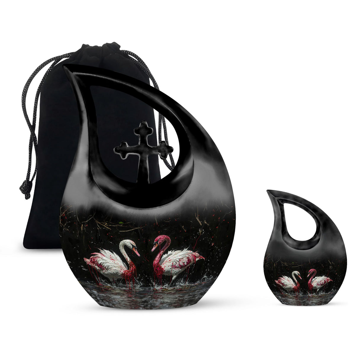 Swan Urns For Ashes - Small Urns For Human Ashes Women Keepsake