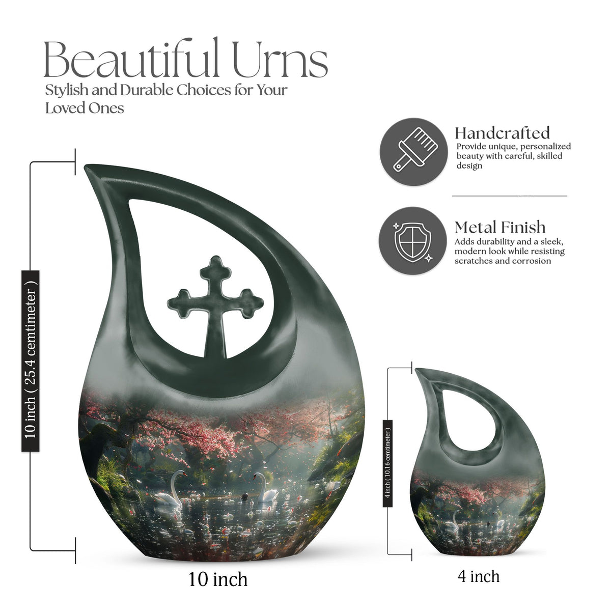 Swan Urns For Ashes - Urns For Adults Men