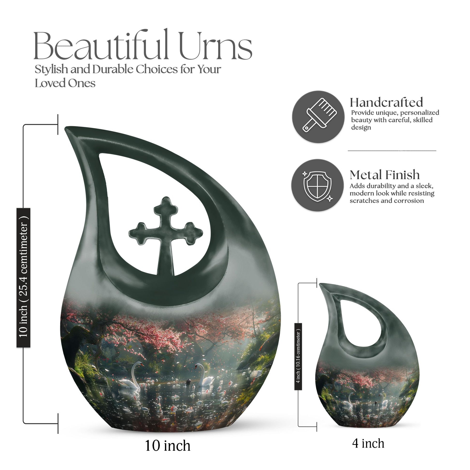 Swan Urns For Ashes - Urns For Adults Men