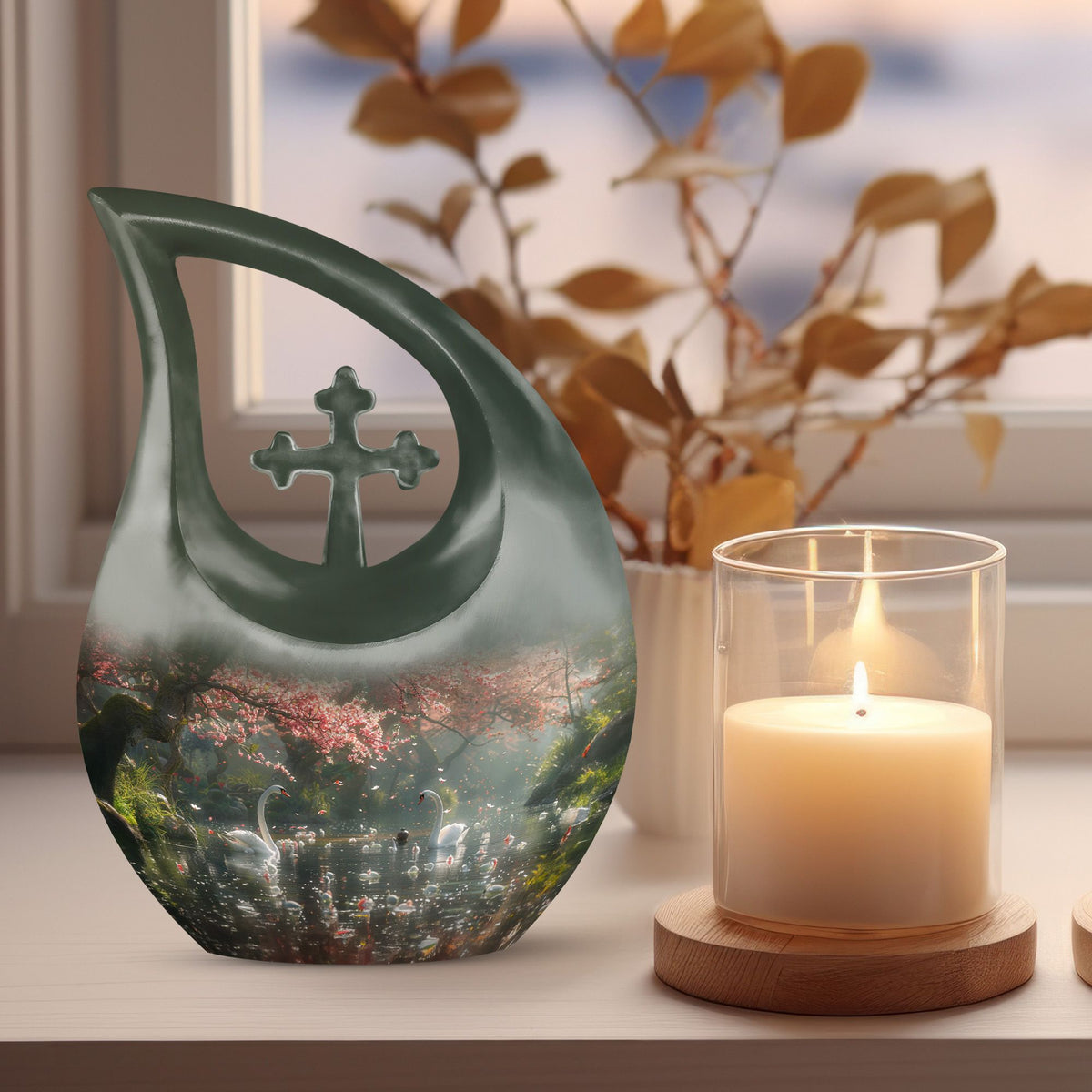 Swan Urns For Ashes - Urns For Adults Men