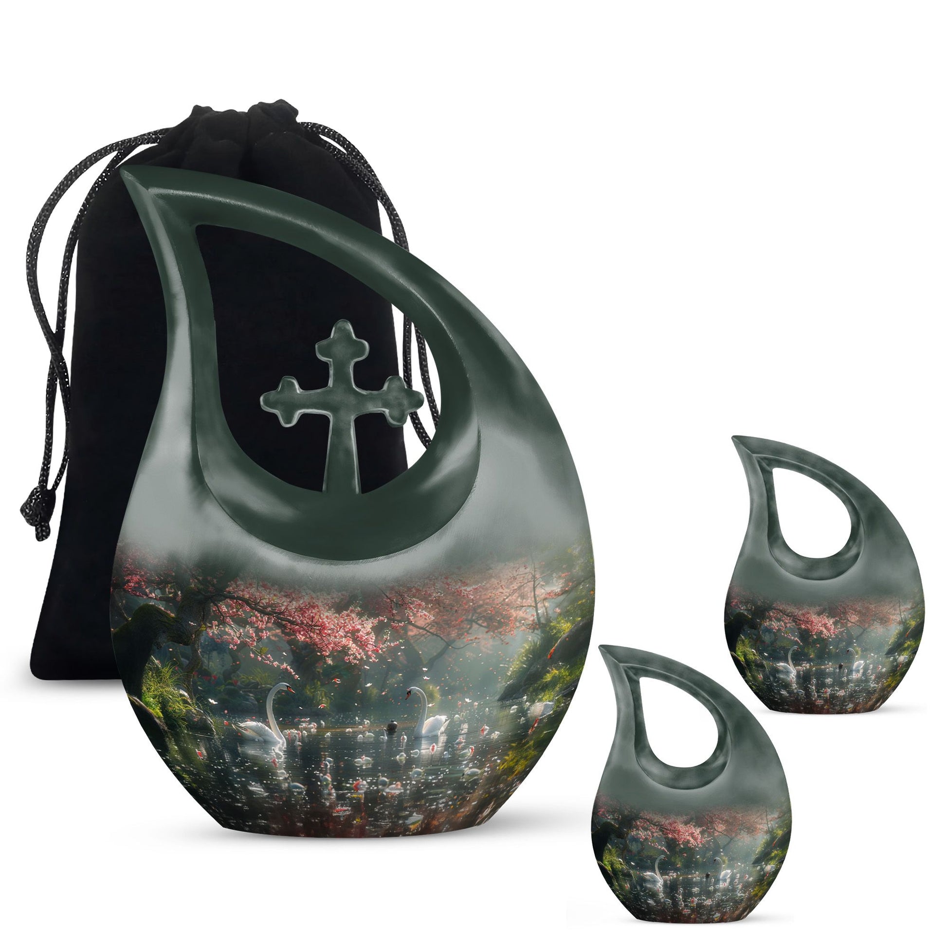Swan Urns For Ashes - Urns For Adults Men