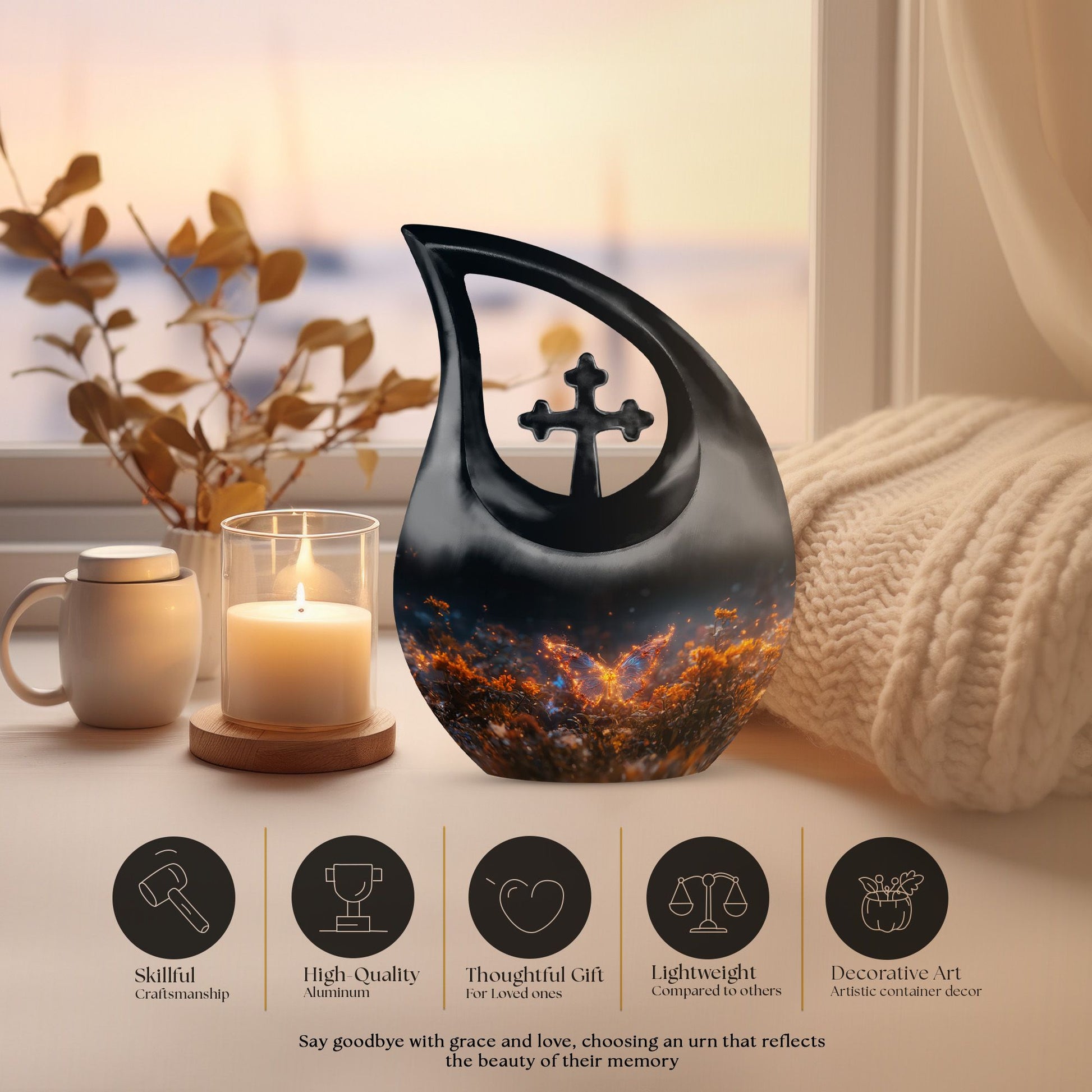 Butterfly Urns For Ashes - Burial Urn Men