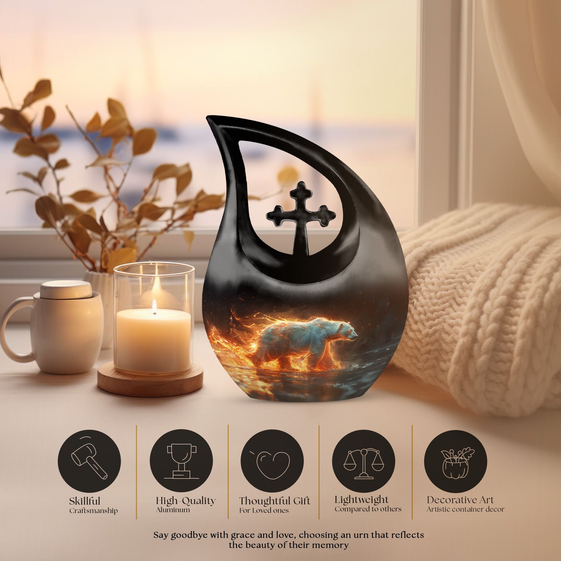 Bear Urns For Ashes - Adult Urns Women