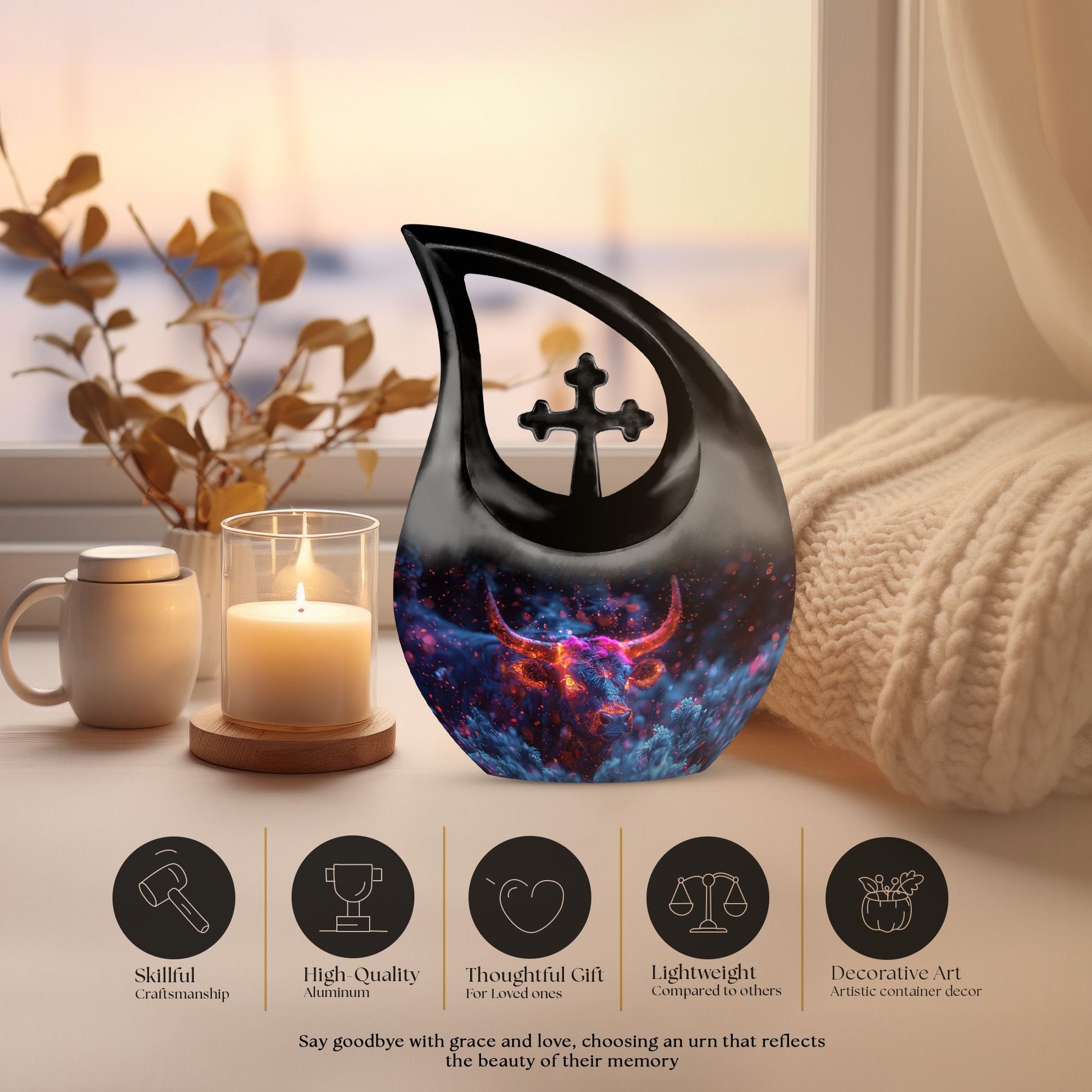 Bull Urns For Ashes - Urn For Human Ashes Adult Male