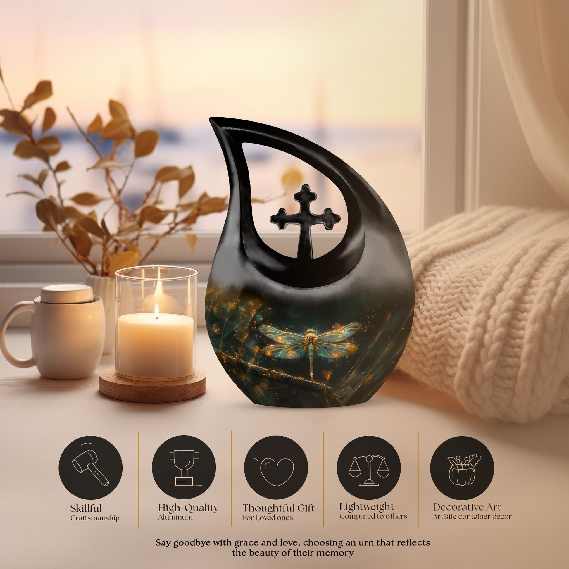 Dragonfly Urns For Ashes - Urns For Adult Female