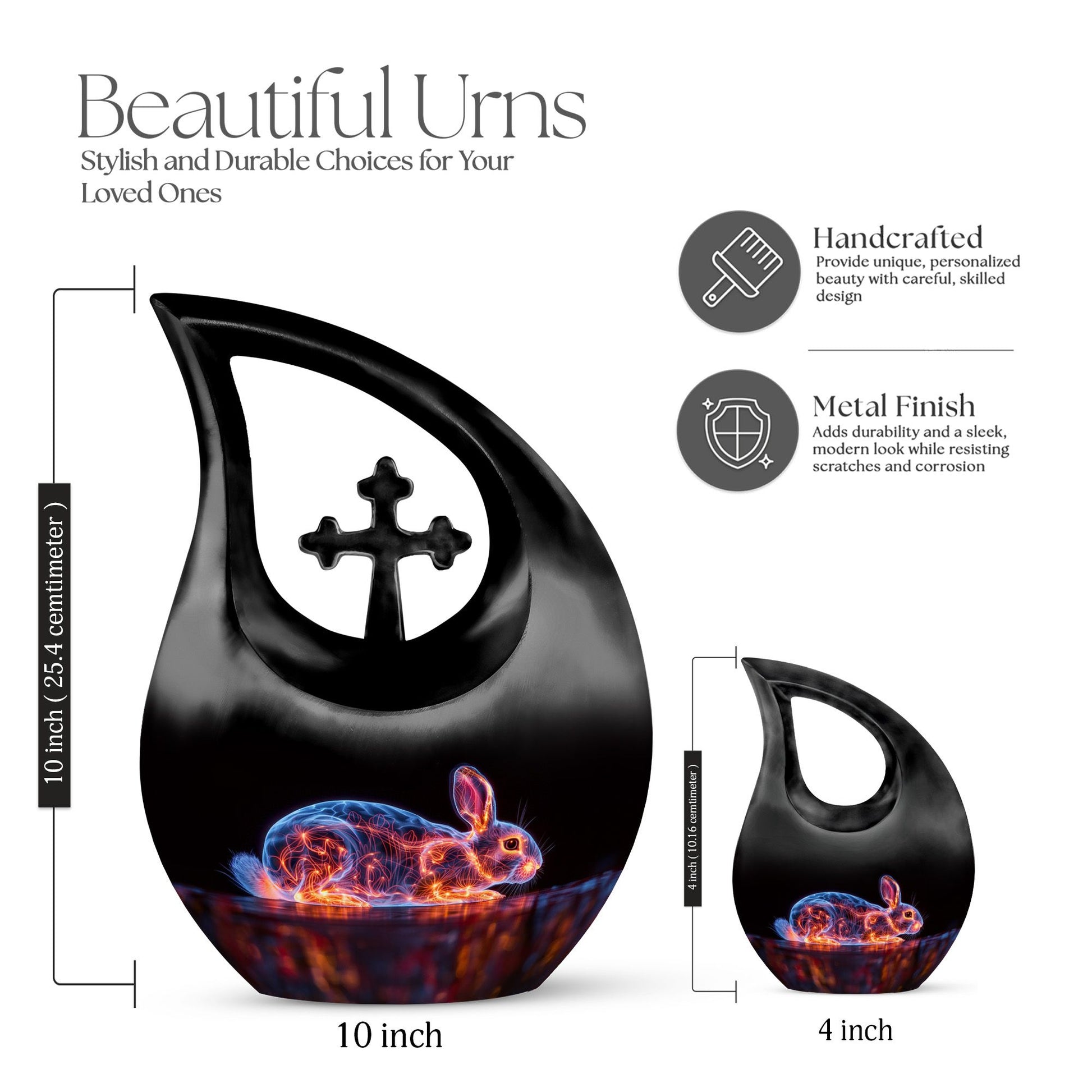 Rabbit Urns For Ashes - Small Urns For Human Ashes Adult Female