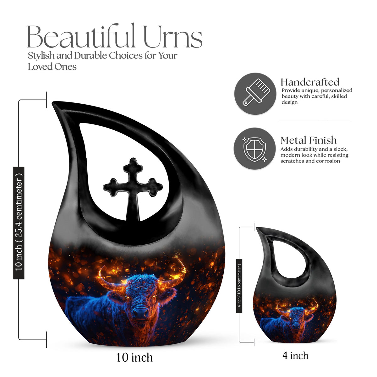 Bull Urns For Ashes - Urns For Adult Male Dad
