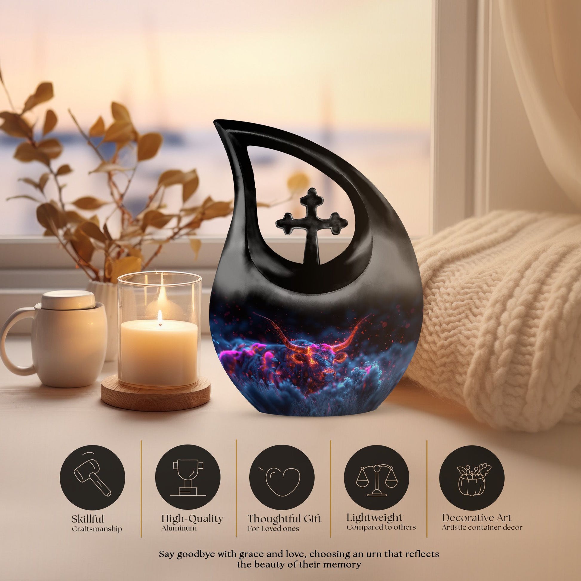 Bull Urns For Ashes - Mini Urn For Ashes Adult Male