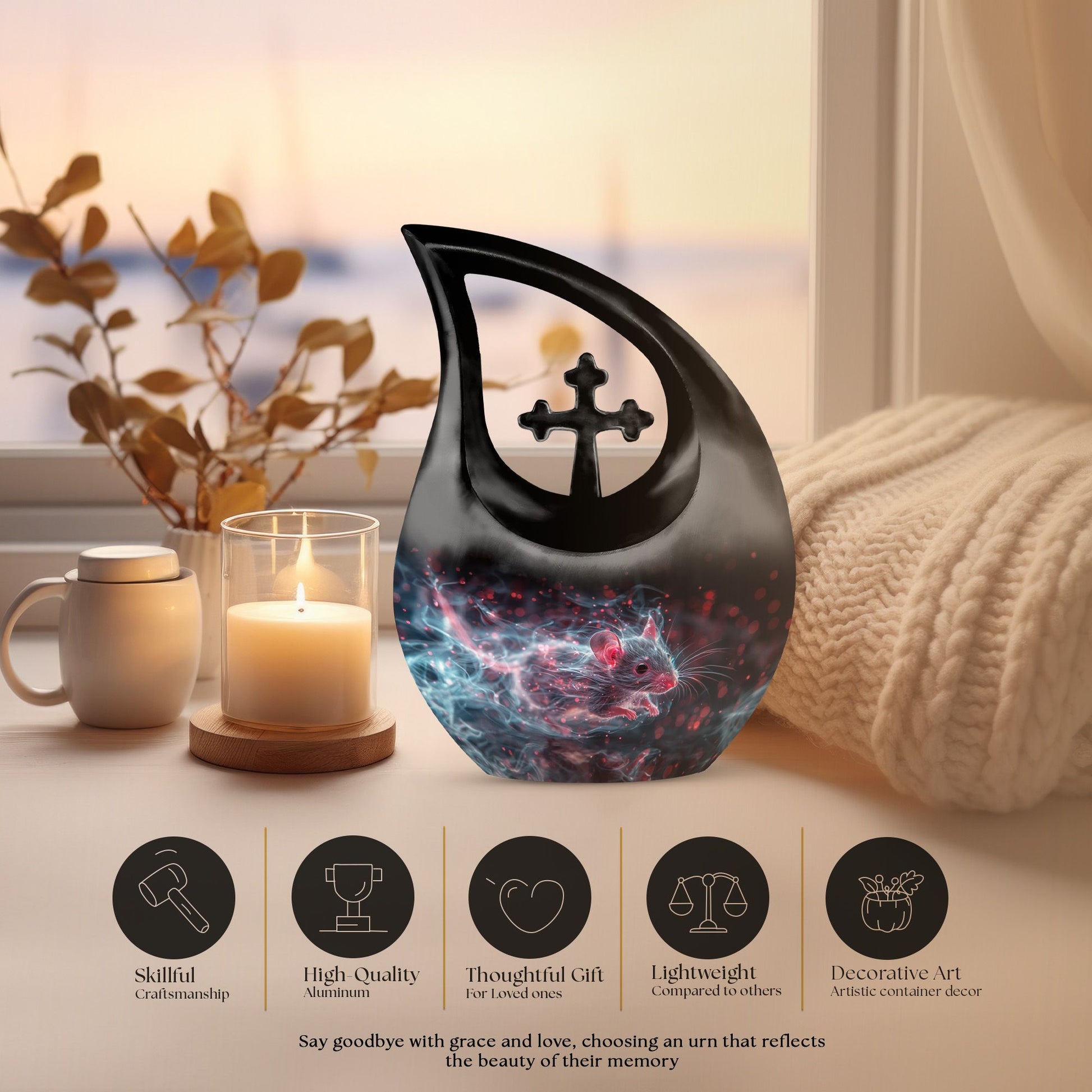 Mouse Urns For Ashes - Urns For Adult Female Mom