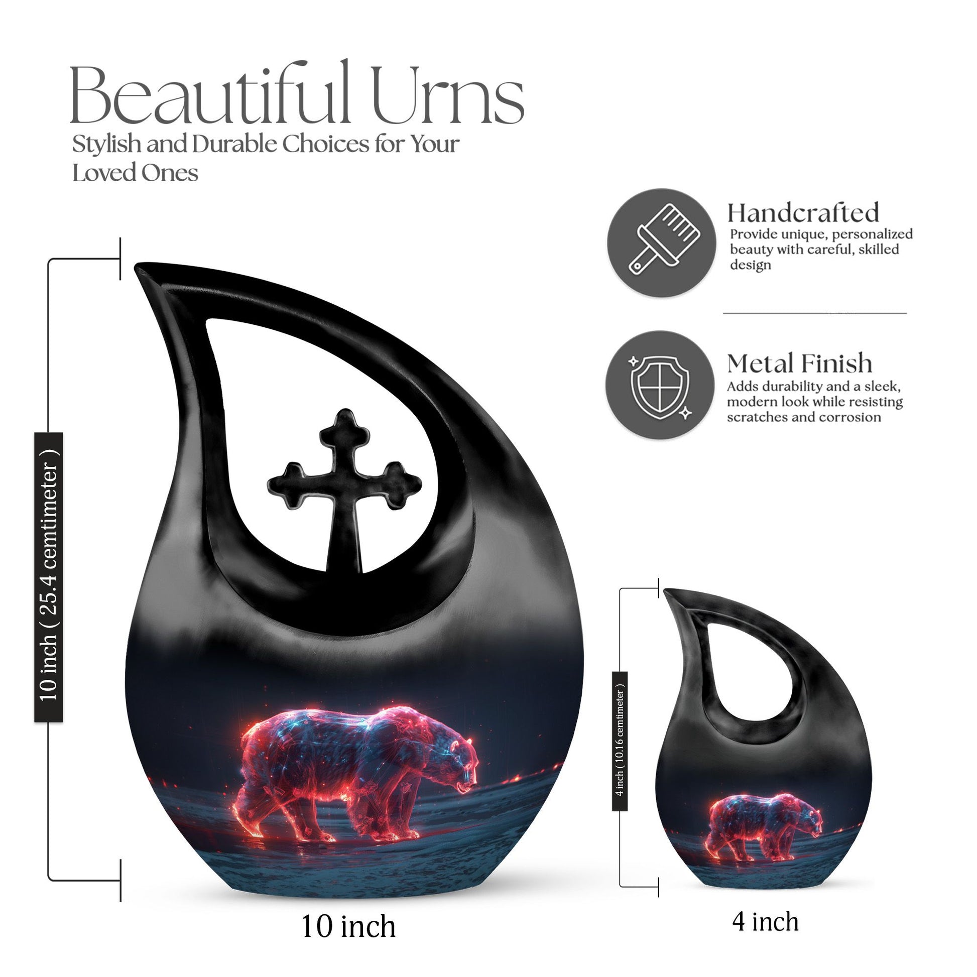 Bear Urns For Ashes - Urns For Human Ashes Adult Female Small Size