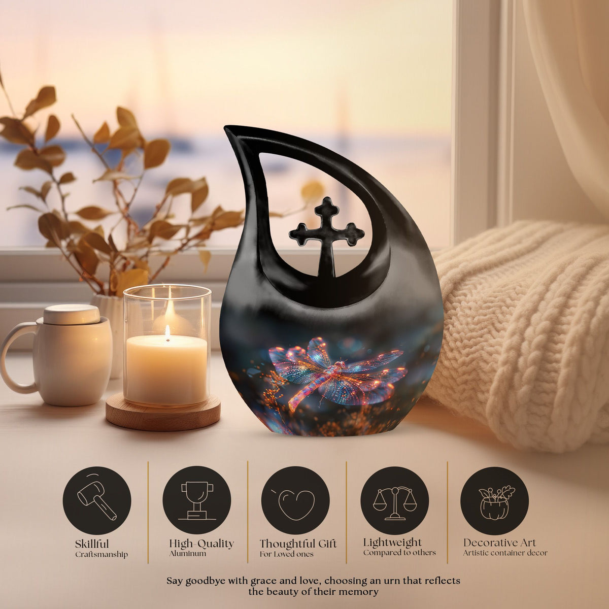 Dragonfly Urns For Ashes - Cremation Urns For Human Ashes Adult Female