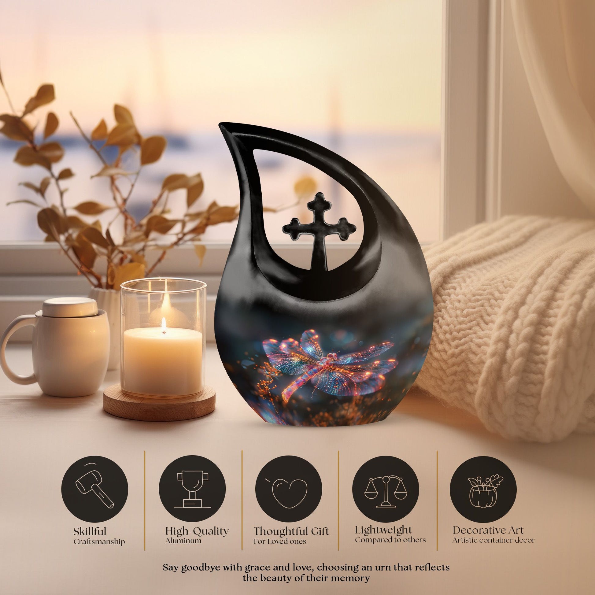 Dragonfly Urns For Ashes - Cremation Urns For Human Ashes Adult Female