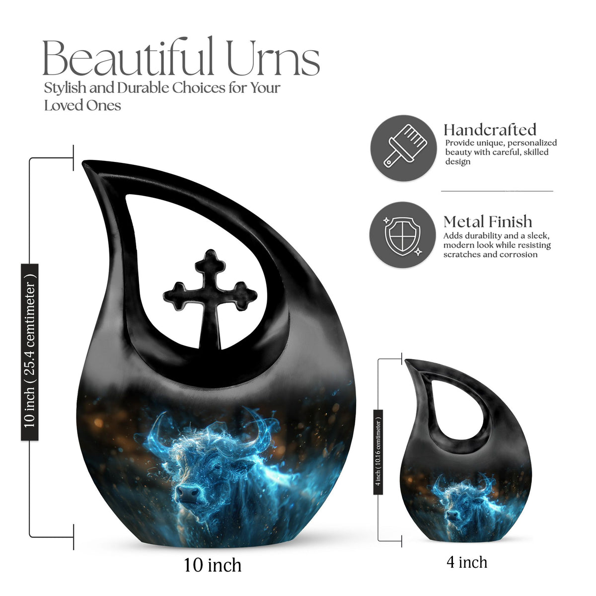 Bull Urns For Ashes - Urn For Human Ashes For Men