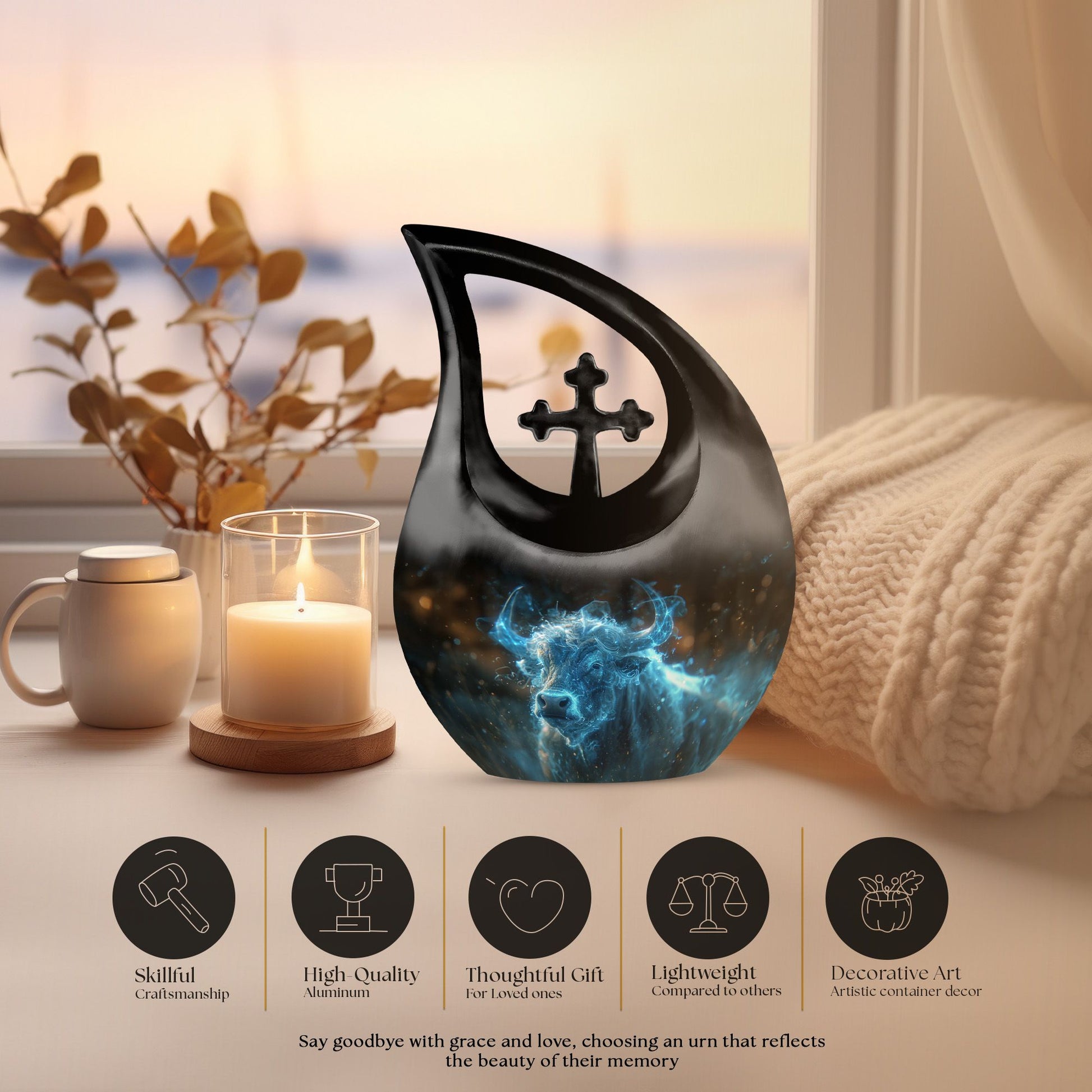 Bull Urns For Ashes - Urn For Human Ashes For Men