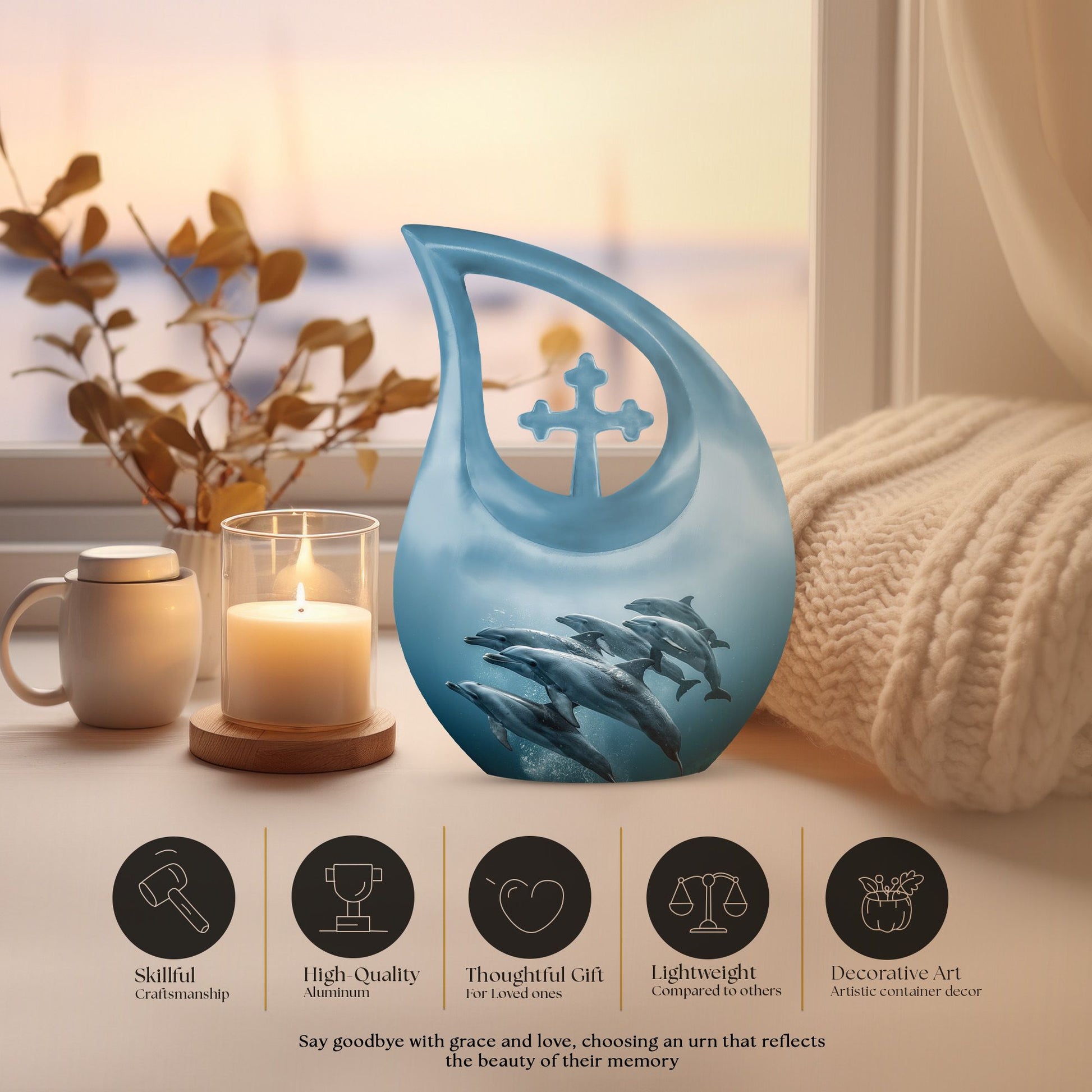 Dolphin Urns For Ashes - Urns Cremation Ashes Female