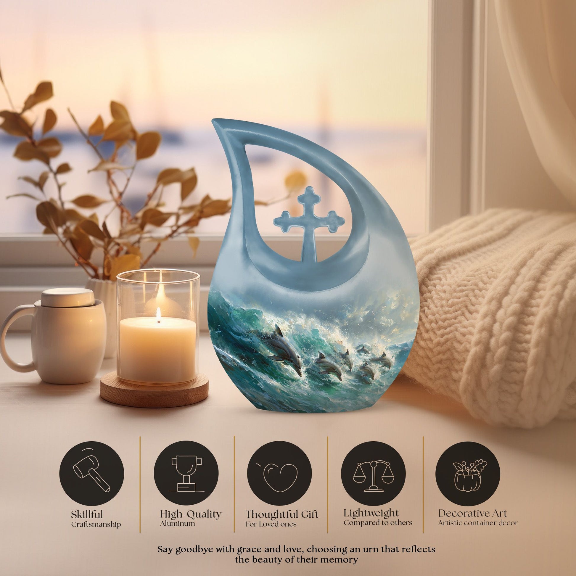 Dolphin Urns For Ashes - Cremation Urns Adult Males