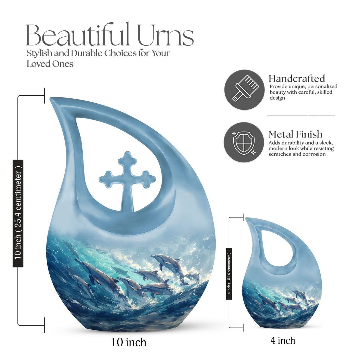 Dolphin Urns For Ashes - Burial Urns Adult Female