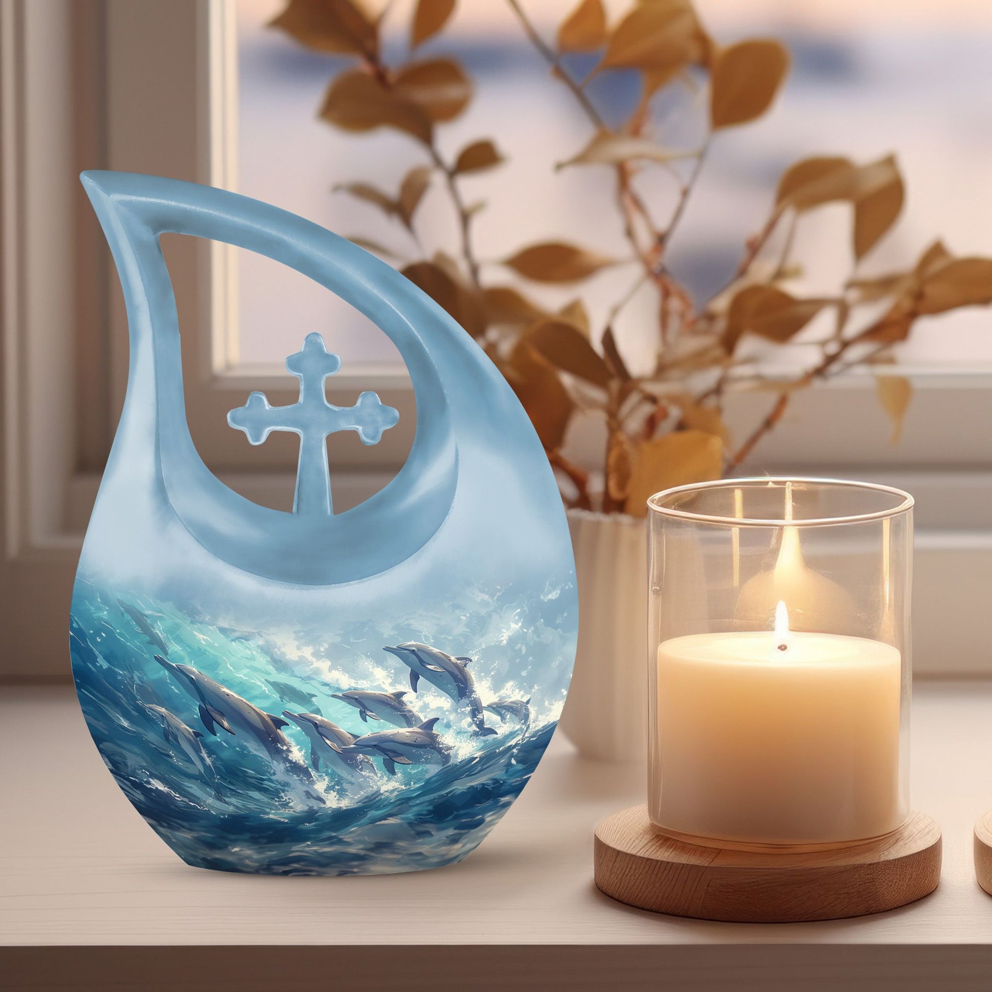 Dolphin Urns For Ashes - Burial Urns Adult Female