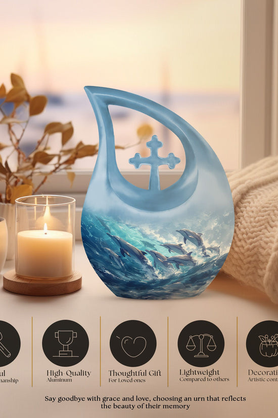Dolphin Urns For Ashes - Burial Urns Adult Female