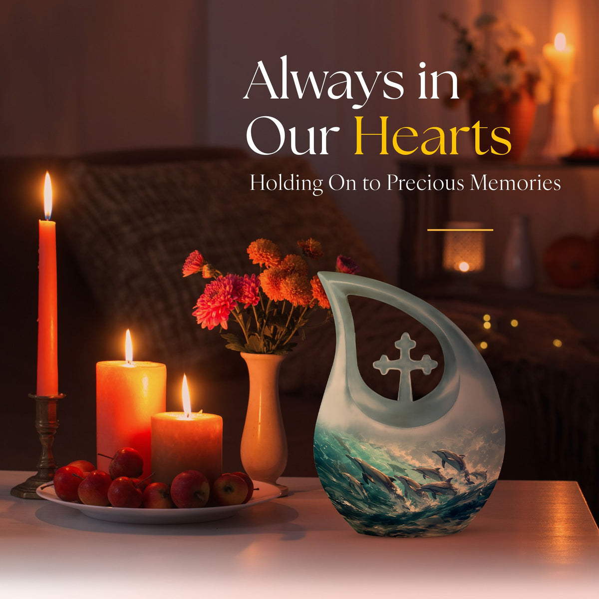 Dolphin Urns For Ashes - Burial Urns Adult Female