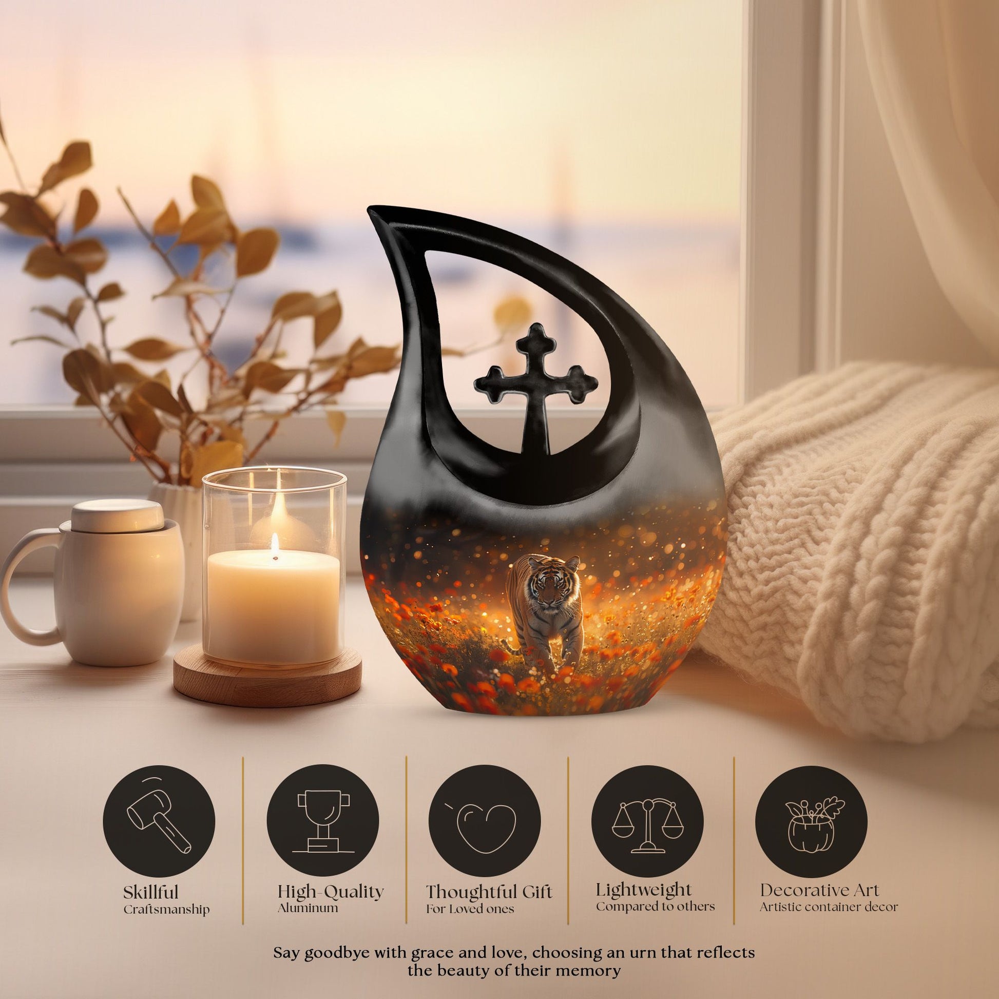 Tiger Urns For Ashes - Funeral Urns For Human Ashes