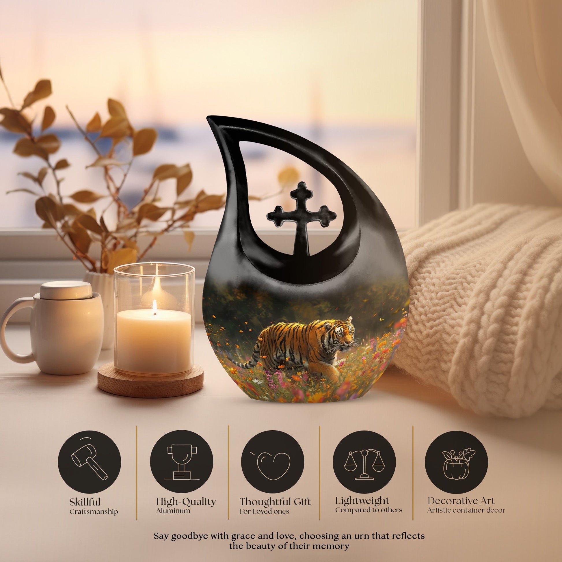 Tiger Urns For Ashes - Funeral Urns For Adult Ashes Women