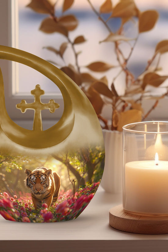 Tiger Urns For Ashes - Funeral Decor Urn - Memorial Urn
