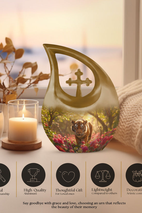 Tiger Urns For Ashes - Funeral Decor Urn - Memorial Urn