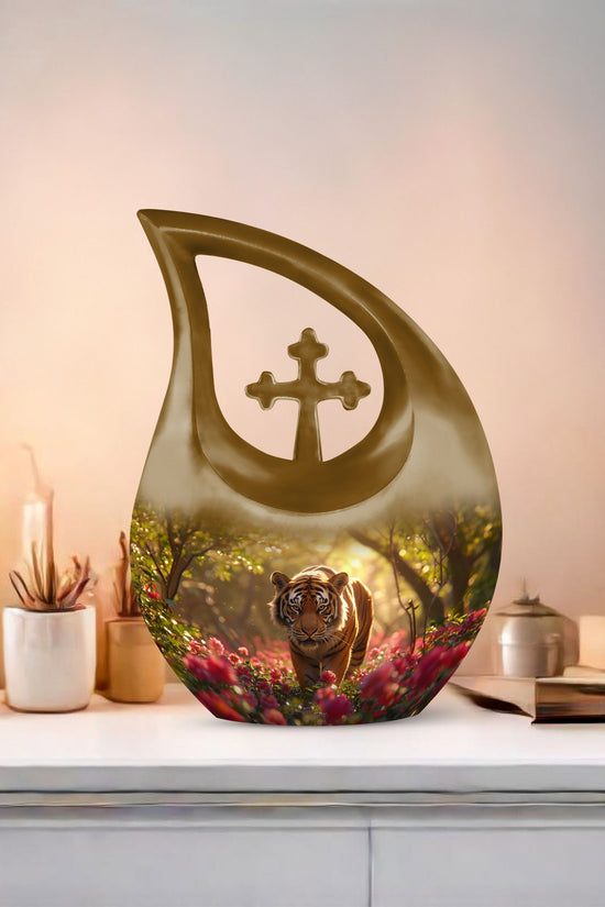 Tiger Urns For Ashes - Funeral Decor Urn - Memorial Urn