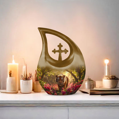 Tiger Urns For Ashes - Funeral Decor Urn - Memorial Urn