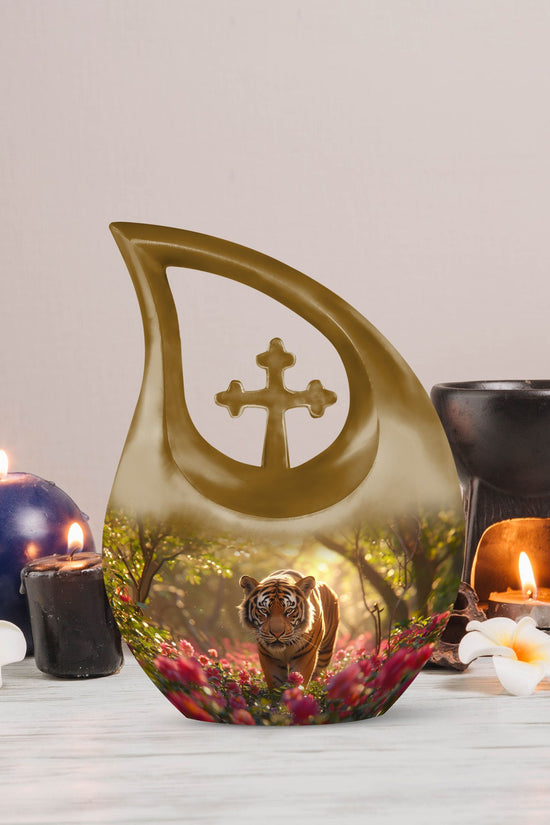Tiger Urns For Ashes - Funeral Decor Urn - Memorial Urn