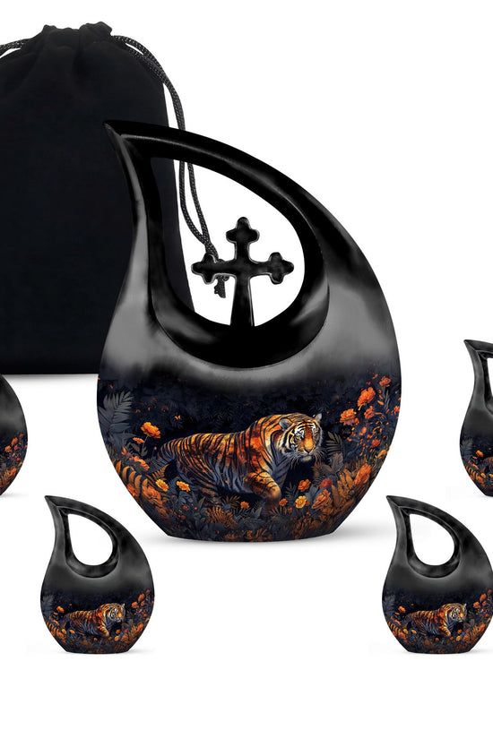 Tiger Urns For Ashes - Cremation Urns Large & Small Combo