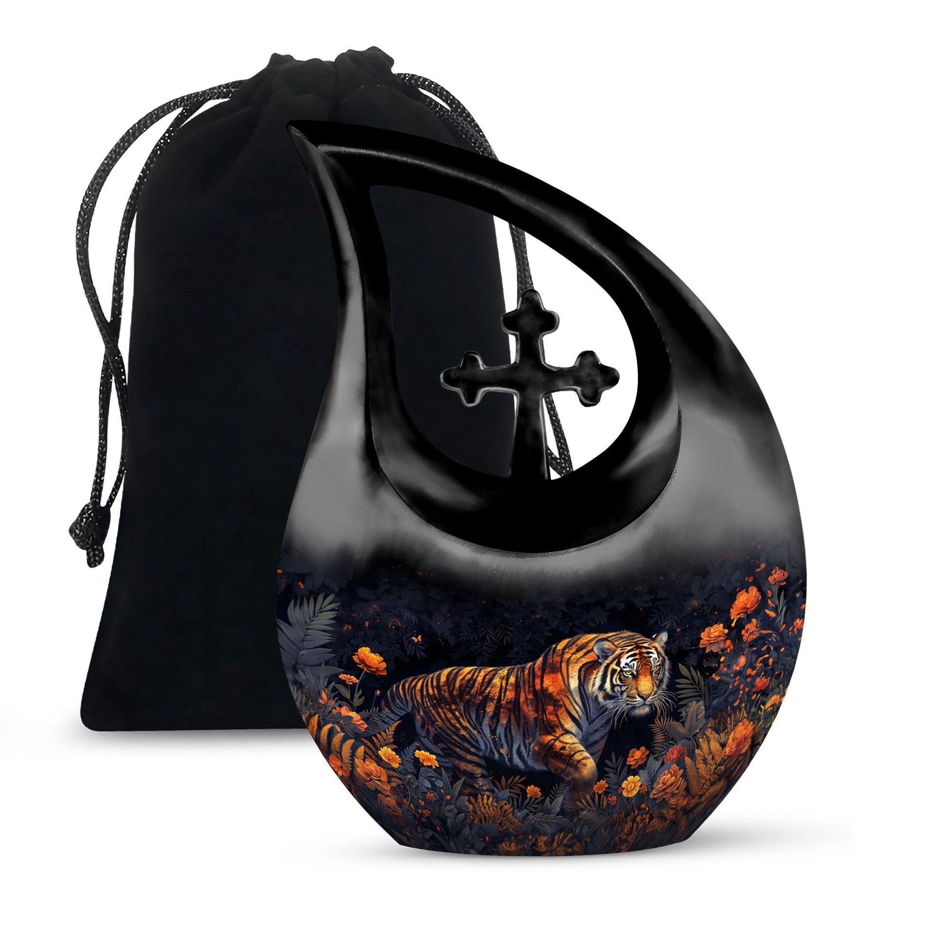 Tiger Urns For Ashes - Cremation Urns Large & Small Combo