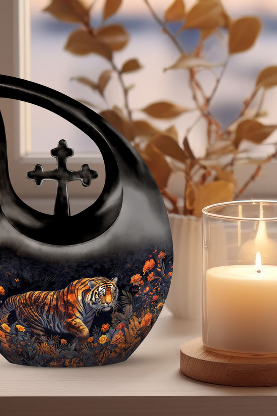 Tiger Urns For Ashes - Cremation Urns Large & Small Combo