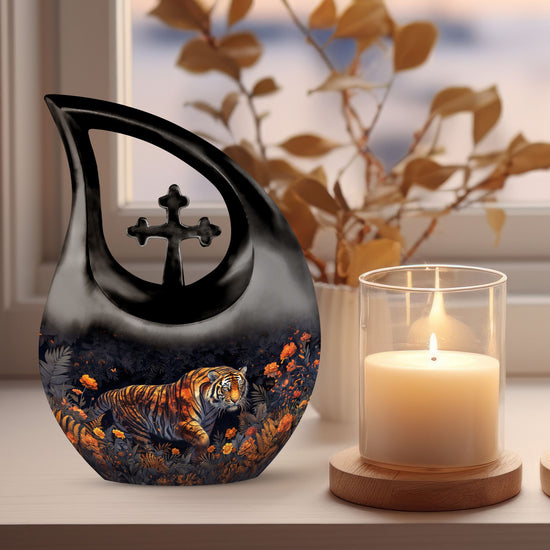 Tiger Urns For Ashes - Cremation Urns Large & Small Combo